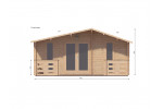 Corrib 40sqM Log Cabins  -  6m x 8m - 1 bed  Loghouse